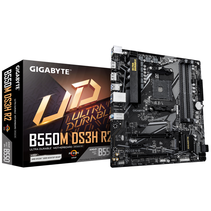 Gigabyte B550M DS3H R2, AMD B550, AM4, DDR4, mATX - Slika 1