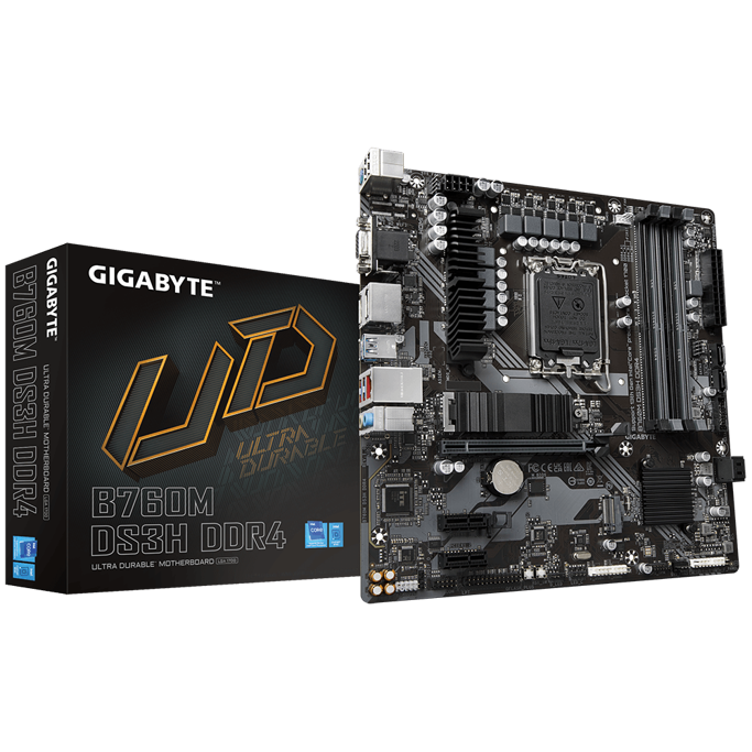Gigabyte B760M DS3H, Intel B760, LGA 1700, DDR4, mATX - Slika 1