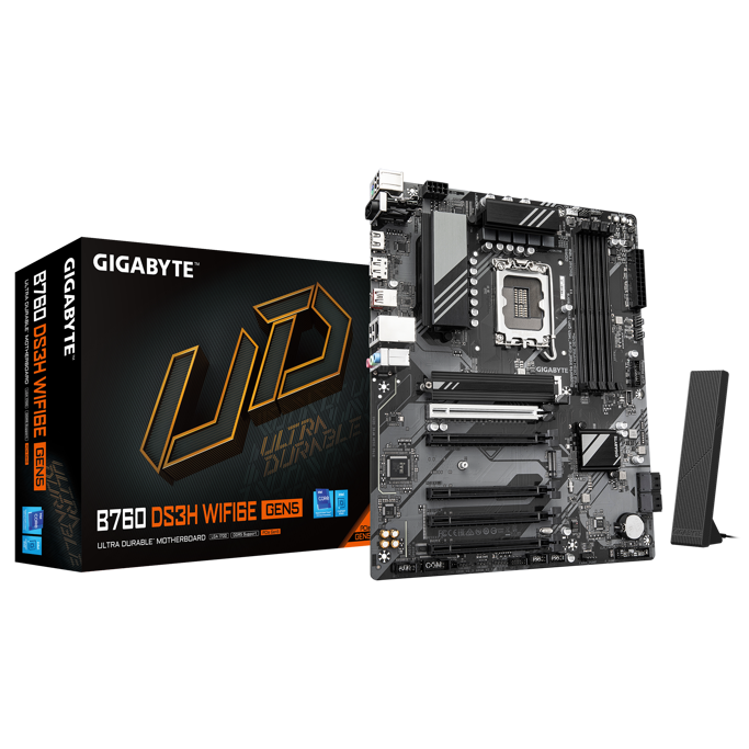 Gigabyte B760M DS3H WIFI 6E GEN5, Intel B760, LGA 1700, DDR5, ATX - Slika 1