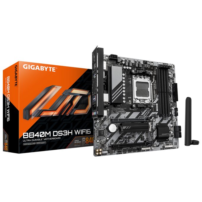 Gigabyte B840M DS3H WF6, AM5, 4x DDR5, mATX