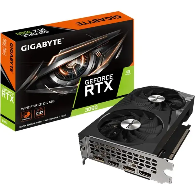 Gigabyte RTX3060 WindForce OC 12G, 12GB GDDR6, NVIDIA GeForce, GV-N3060WF2OC-12GD 2.0 - Slika 1