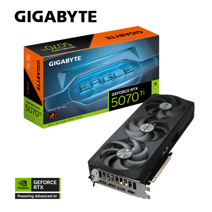 Gigabyte RTX5070Ti Eagle SFF, 16GB GDDR7, NVIDIA GeForce, GV-N507TEAGLE-16GD - Slika 1
