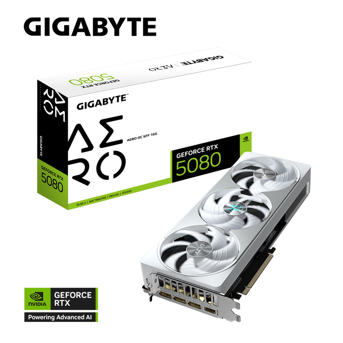 Gigabyte RTX5080 Aero OC SFF, 16GB GDDR7, NVIDIA GeForce, GV-N5080AERO OC-16GD - Slika 20