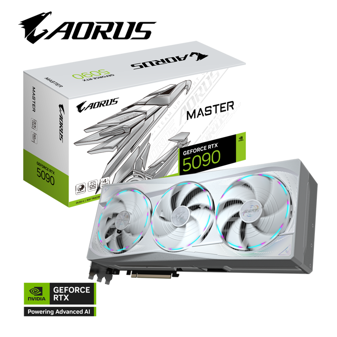 Gigabyte RTX5090 Aorus Master Ice, 32GB GDDR7, NVIDIA GeForce, GV-N5090AORUSM ICE-32GD - Slika 1