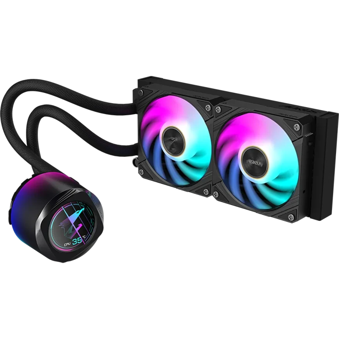 Gigabyte vodeno hlađenje Aorus Waterforce X II 240, RGB, Black, 240mm, GP-AORUS WATERFORCE X II 240 - Slika 1