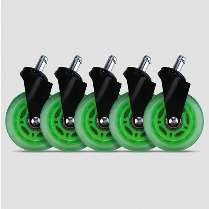 Gumeni kotačići za stolicu, 3", Zeleni, 5-Pack, 5706470072664 - Slika 1