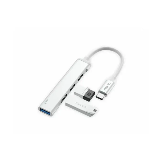 Havit USB-C Hub, 4-port Type-C, 1x USB 3.0 i 3x USB 2.0, HV-HB41 - Slika 2