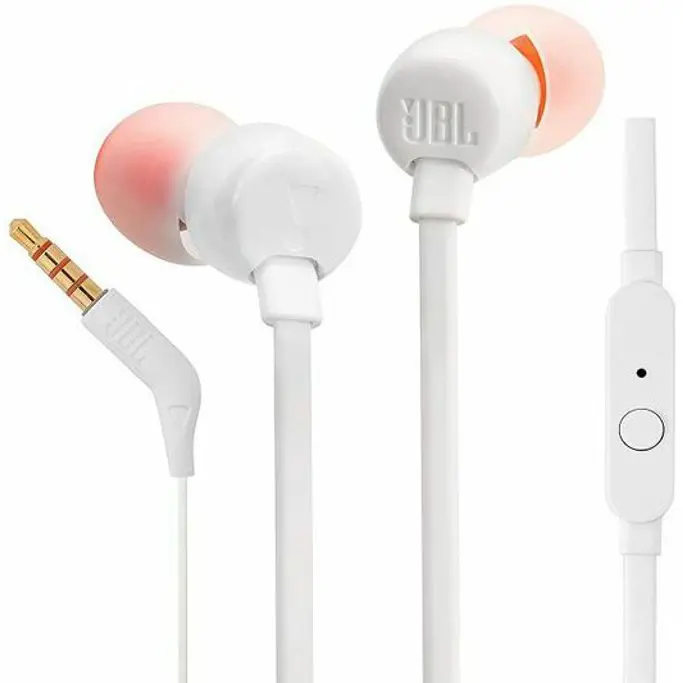 JBL T110E Bele Slušalke