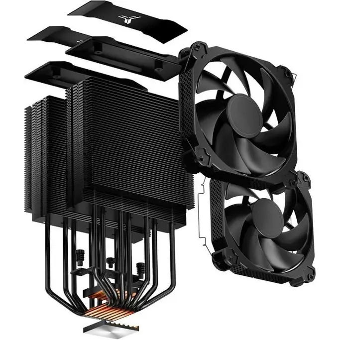 Jonsbo cooler HX7280, Black, Intel/AMD, 2x140mm, TDP 280W - Slika 5