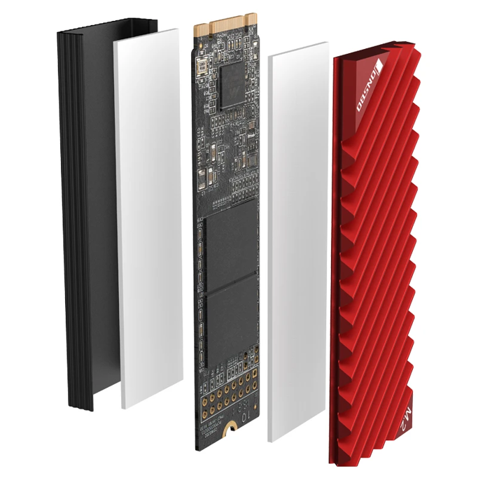 Jonsbo M.2 NVMe Red, SSD hladnjak, M.2-3 Red - Slika 4