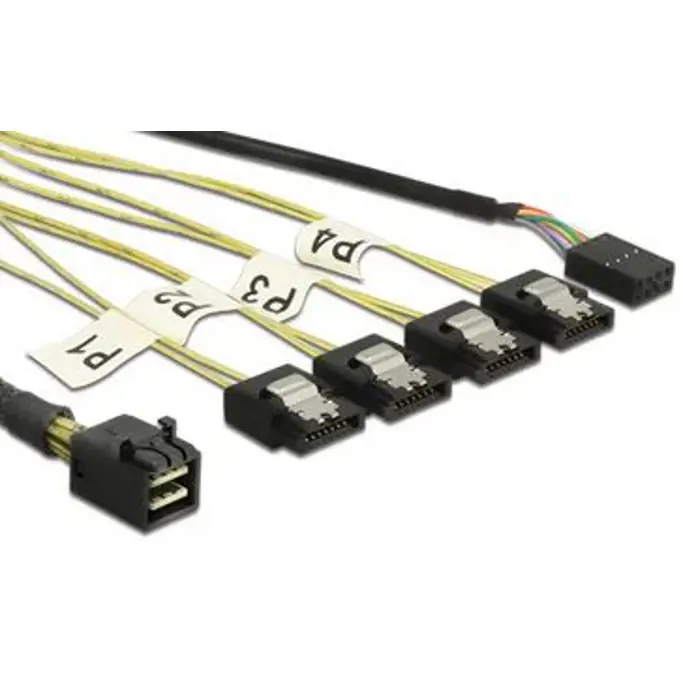 Kabel mini SAS SFF-8643/4x SATA, Delock, 83320 - Slika 1