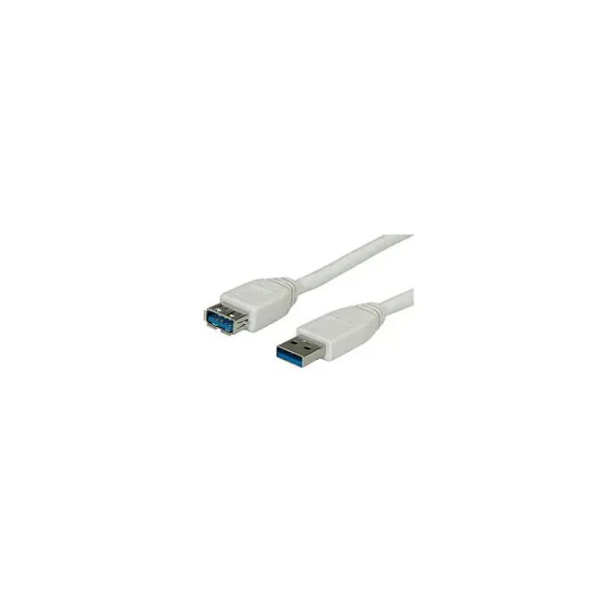 Kabel produžni USB 3.0, 1.8m, USB-A/USB-A M/F, Roline, Bijeli, 11.99.8978 - Slika 1