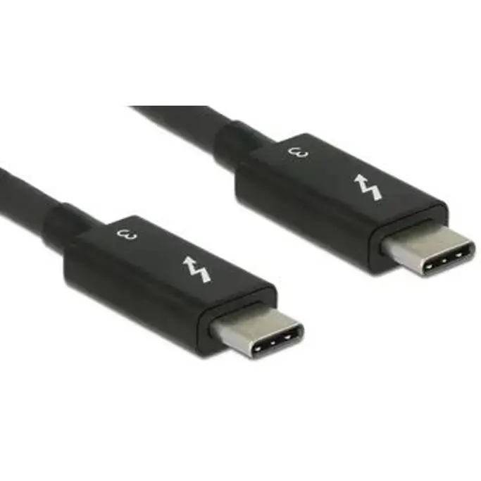 Kabel Thunderbolt 3, 2m, USB-C/USB-C M/M, Delock, Crni, 84847 - Slika 1