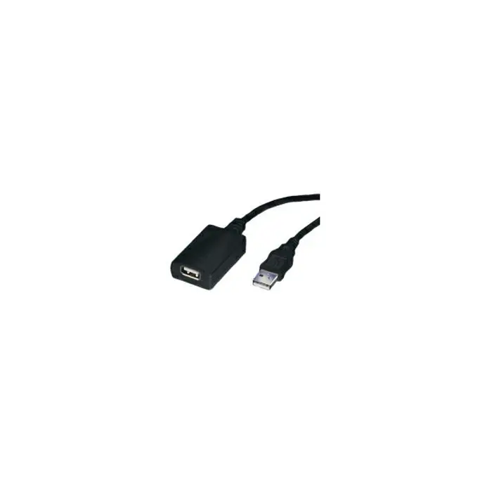 Kabel USB 2.0, 5m, USB-A/USB-A M/F, Aktivni, Roline, Crni, 12.04.1089 - Slika 1