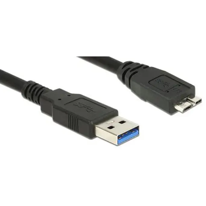 Kabel USB 3.0, 0.50m, USB-A/Micro USB-B SS M/M, Delock, Crni, 85071 - Slika 1