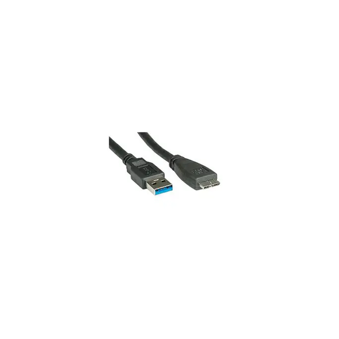 Kabel USB 3.0, 0.8m, USB-A/Micro USB-B SS M/M, Roline, Crni, 11.02.8873 - Slika 1