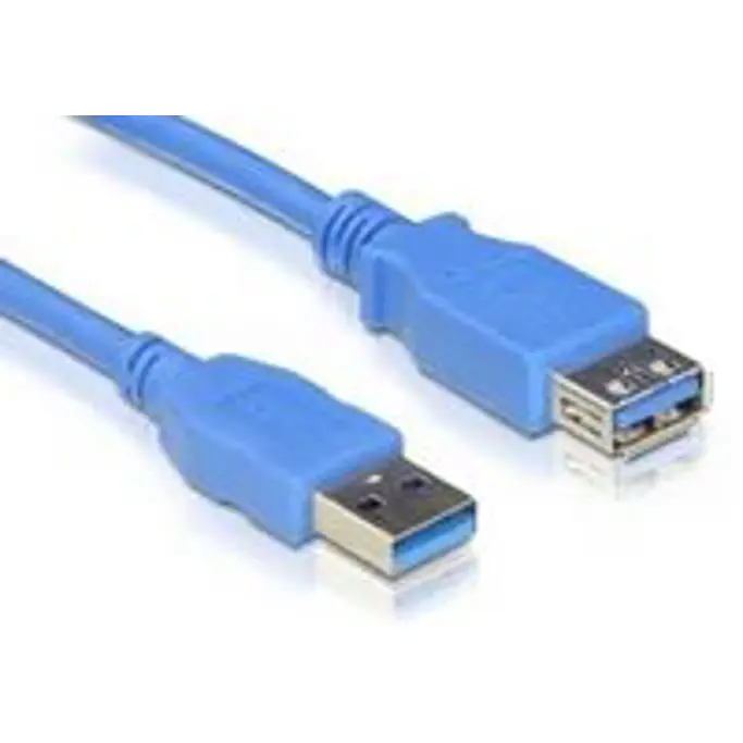 Kabel USB 3.0, 1m, USB-A/USB-A M/F, Delock, Plavi, double shielded, 82538 - Slika 1