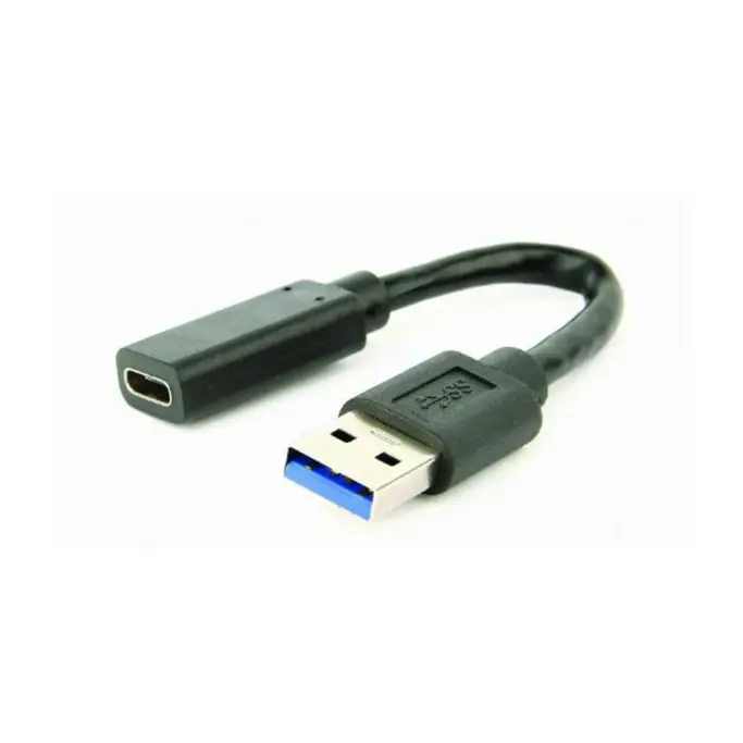 Kabel USB 3.1, 0.1m, USB-A/USB-C M/F, Gembird, Crni, GEM-A-USB3-AMCF-01 - Slika 1