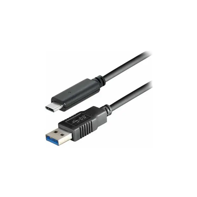 Kabel USB 3.1, 2m, USB-A/USB/C M/M, Transmedia, Crni, TRN-C511-2L - Slika 1