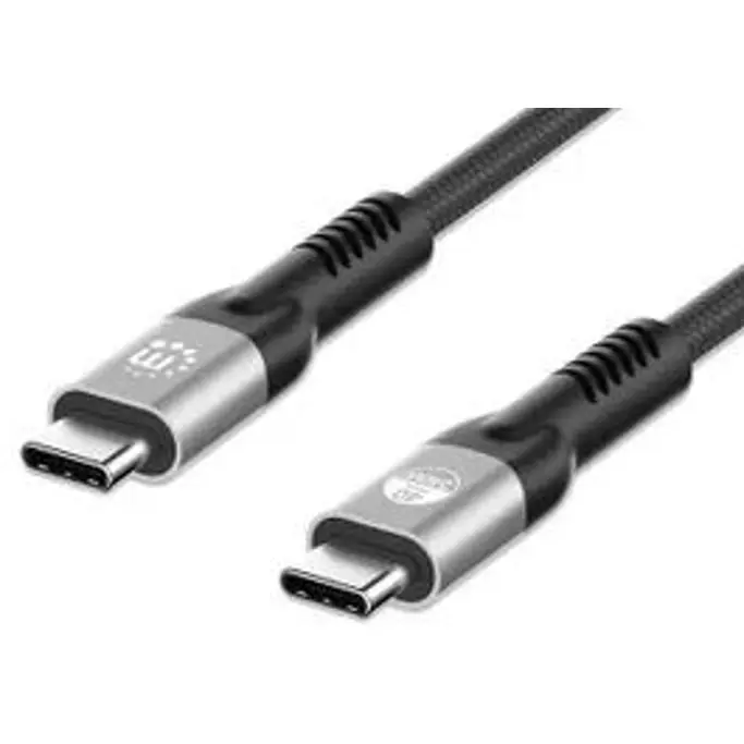 Kabel USB4 Type-C, 40 Gbps 8K Video and 240 W EPR Charging Cable / PD 3.1, 1 m, Manhattan, 356374 - Slika 1