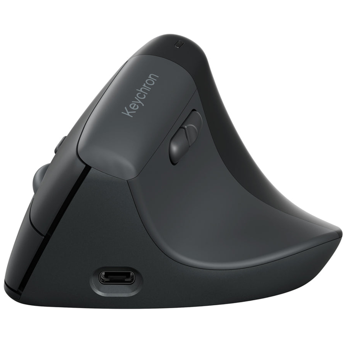 Keychron ergonomski bežični miš BM27, Bluetooth/2.4GHz, Space Gray, BM27-A61 - Slika 4