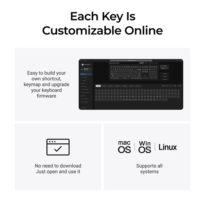Keychron mehanička tipkovnica Q6 Ultra 8K, Bluetooth/2.4GHz, Black, US layout, HR znakovi, Q6U-M1 - Slika 5