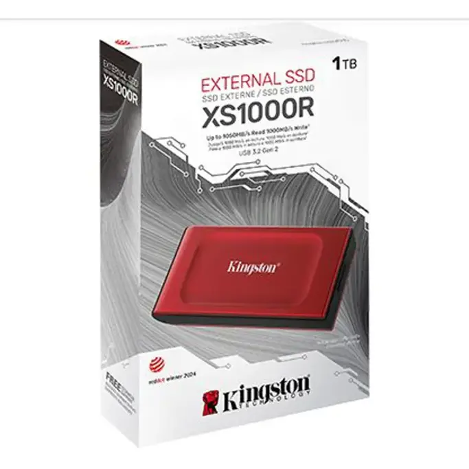 Kingston SSD 1TB 2.5" USB-C, XS1000, Red Portable, SXS1000R/1000G - Slika 2