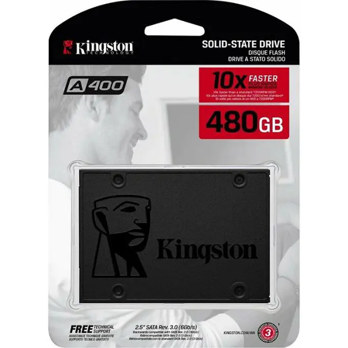 Kingston SSD 480GB A400 2.5" SATA, SA400S37/480G - Slika 1