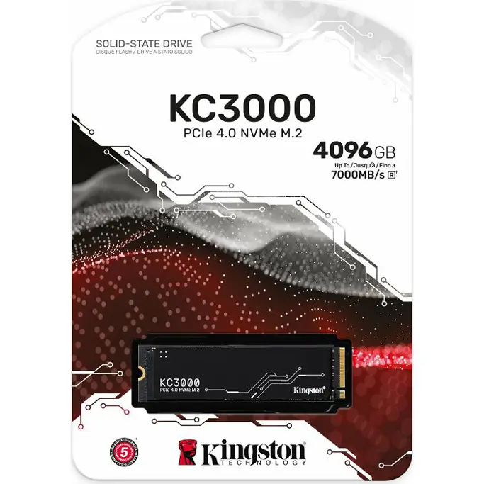 Kingston SSD 4TB, KC3000, M.2 2280, NVMe, PCIe 4.0, SKC3000D/4096G - Slika 3