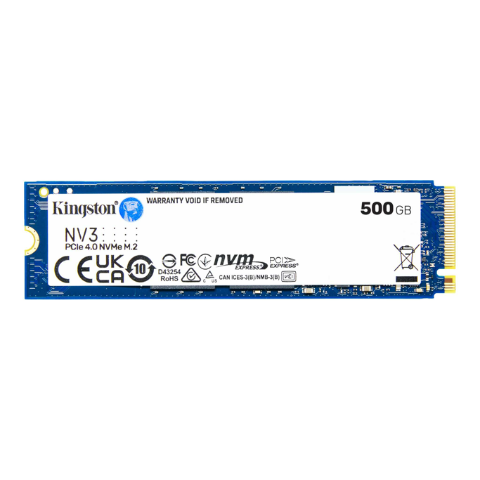 Kingston SSD 500GB, NV3, M.2 2280 NVMe PCIe 4.0 x4 NVMe, SNV3S/500G - Slika 1