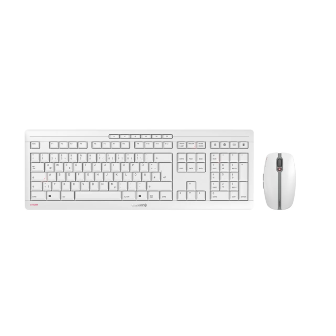 Komplet Cherry Stream Desktop tiha bežična tipkovnica i miš, bijela, JD-8500EU-0 - Slika 1