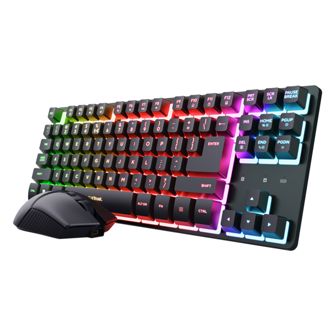 Komplet Trust GXT 832 Thado tipkovnica+miš, Gaming, RGB, TLK, crna, bežični, 26093 (PS5, Xbox) - Slika 9