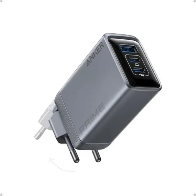 Kućni punjač ANKER Prime 100W, 2xUSB-C, 1xUSB-A, GaN, Sklopiv utikač, Black, A2688341 - Slika 1