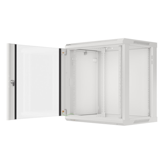 Lanberg 12U 600x450mm zidni mrežni ormar, 19", Flat pack, sivi, WF01-6412-10S - Slika 6