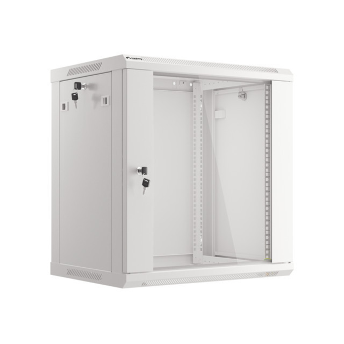 Lanberg 12U 600x450mm zidni mrežni ormar, 19", Flat pack, sivi, WF01-6412-10S - Slika 1
