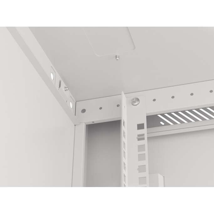 Lanberg 12U 600x600mm zidni mrežni ormar, 19", Flat pack, sivi, V2, WF01-6612-10S - Slika 4