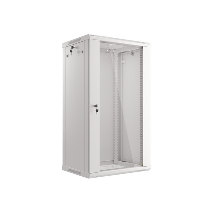 Lanberg 22U 600x450mm zidni mrežni ormar, 19", Flat pack, sivi, WF01-6422-10S - Slika 1