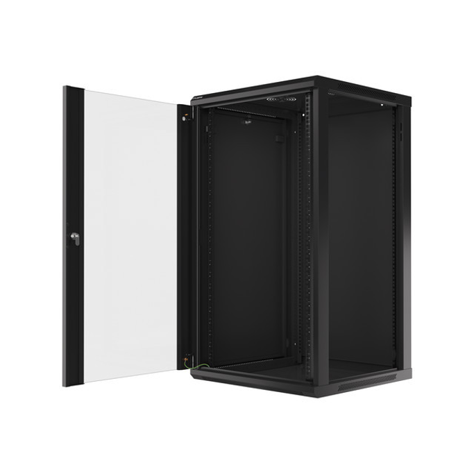 Lanberg 22U 600x600mm zidni mrežni ormar, 19", Flat pack, crni, WF01-6622-10B - Slika 2