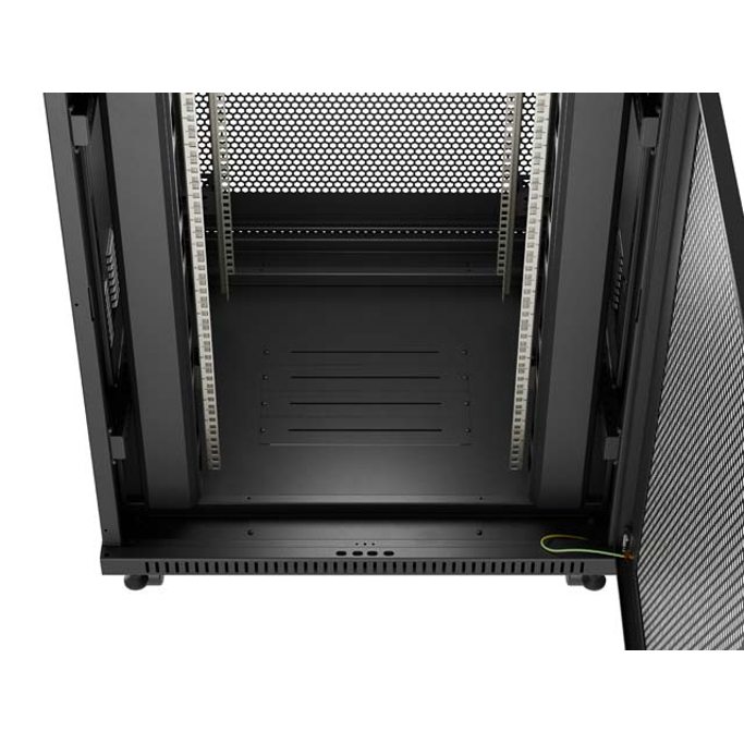 Lanberg 22U 800x800mm samostojeći mrežni ormar, 19", Flat pack, crni, FF01-8822-23BL - Slika 7