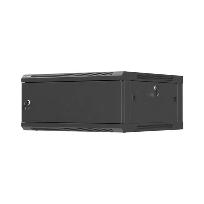 Lanberg 4U 600x600mm zidni mrežni ormar, 19", Flat pack, crni, WF01-6604-00B - Slika 1