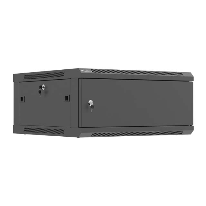 Lanberg 4U 600x600mm zidni mrežni ormar, 19", Flat pack, crni, WF01-6604-00B - Slika 3
