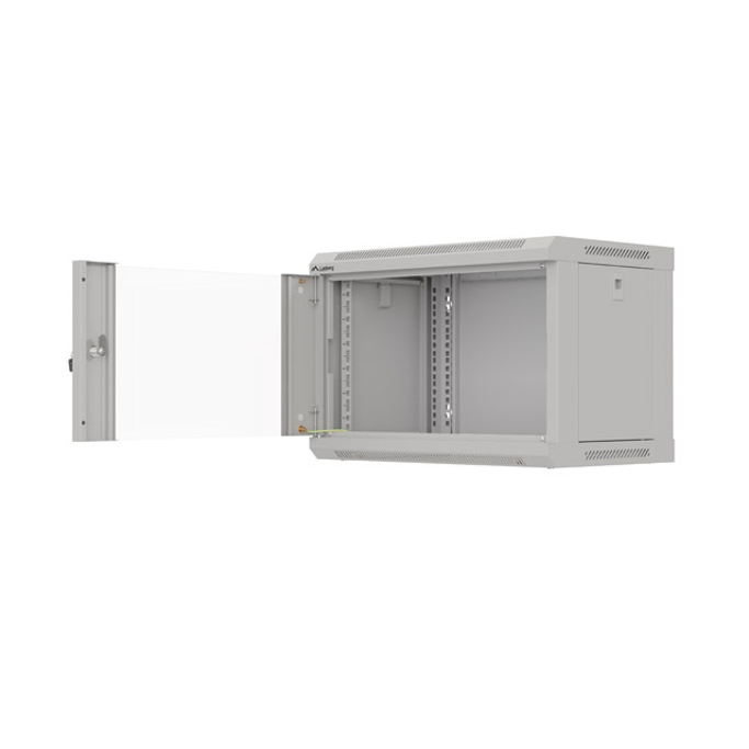 Lanberg 6U 540x350mm zidni mrežni ormar, 19", Flat pack, sivi, WF03-5306-10S - Slika 4