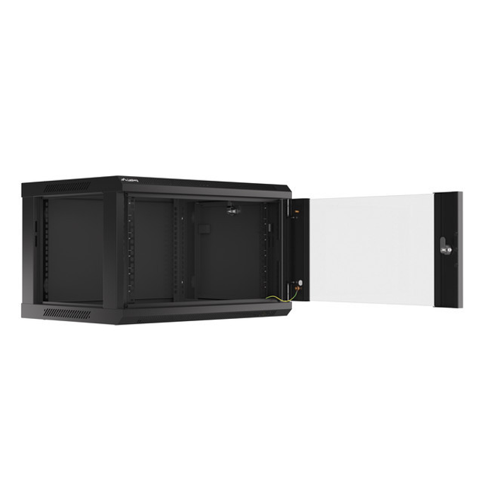 Lanberg 6U 600x450mm zidni mrežni ormar, 19", Flat pack, crni, WF01-6406-10B - Slika 2