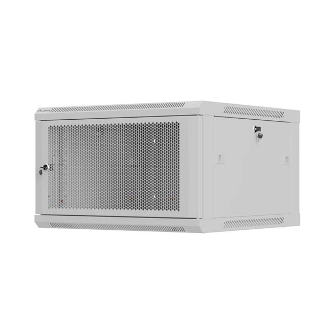 Lanberg 6U 600x600mm zidni mrežni ormar, 19", Flat pack, sivi, WF01-6606-23S - Slika 1