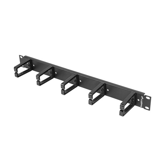 Lanberg panel za vođenje kabela s 5 prstenova - tip B, 19", 1U, crni, AK-1202-B - Slika 2