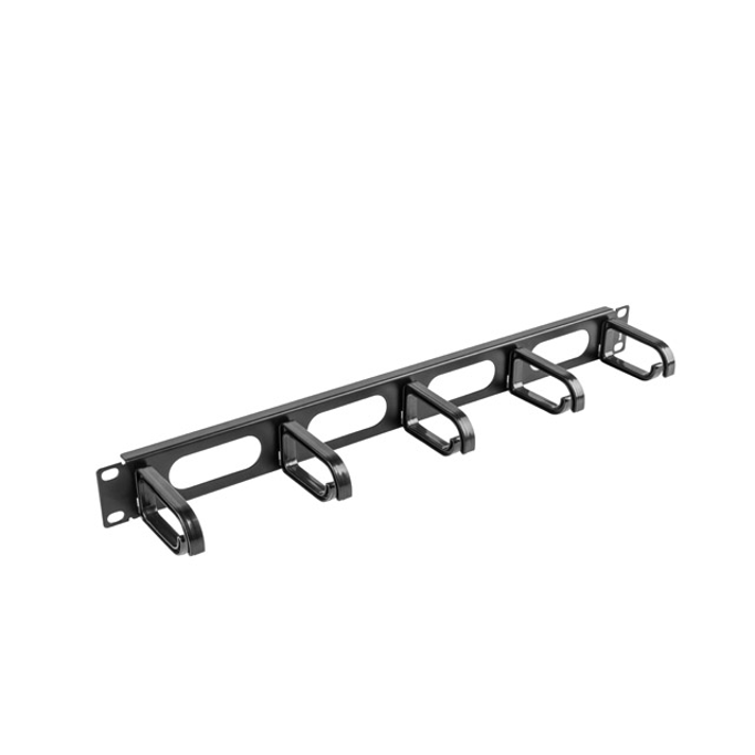 Lanberg panel za vođenje kabela s 5 prstenova - tip B, 19", 1U, crni, AK-1205-B - Slika 2