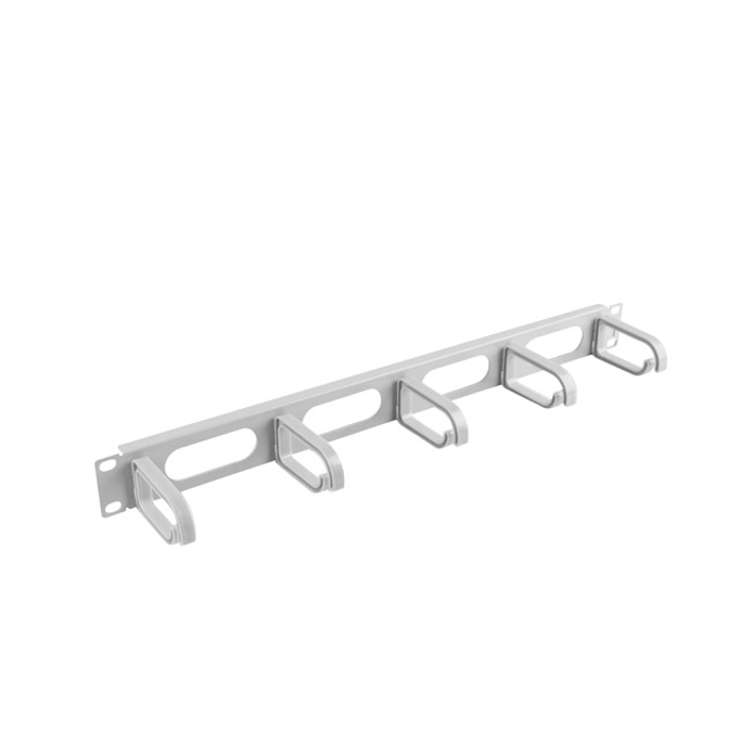 Lanberg panel za vođenje kabela s 5 prstenova - tip B, 19", 1U, sivi, AK-1205-S - Slika 2