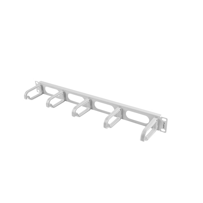 Lanberg panel za vođenje kabela s 5 prstenova - tip B, 19", 1U, sivi, AK-1205-S - Slika 1