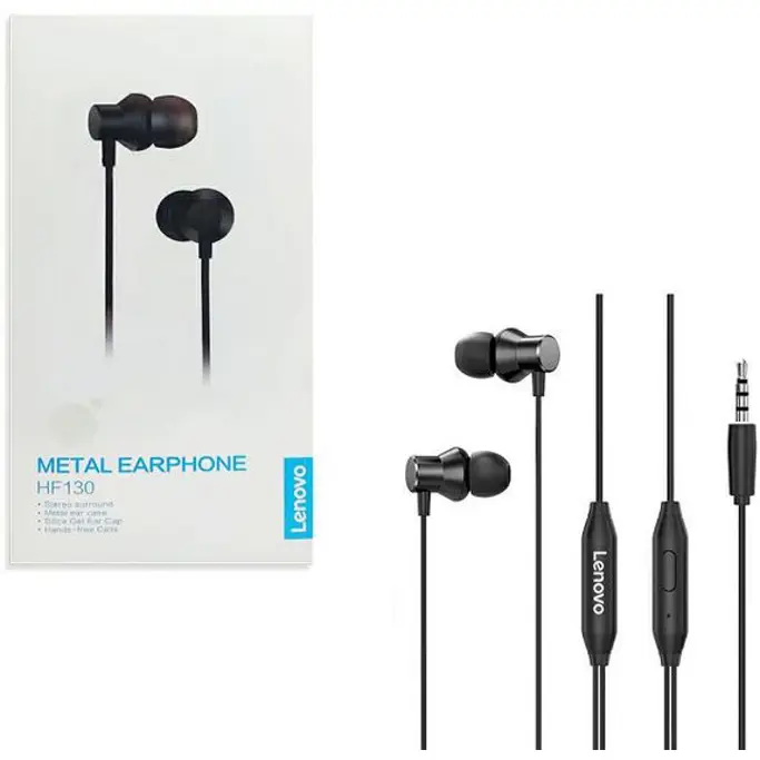 Lenovo slušalice HF130, 3.5mm, mikrofon, Black