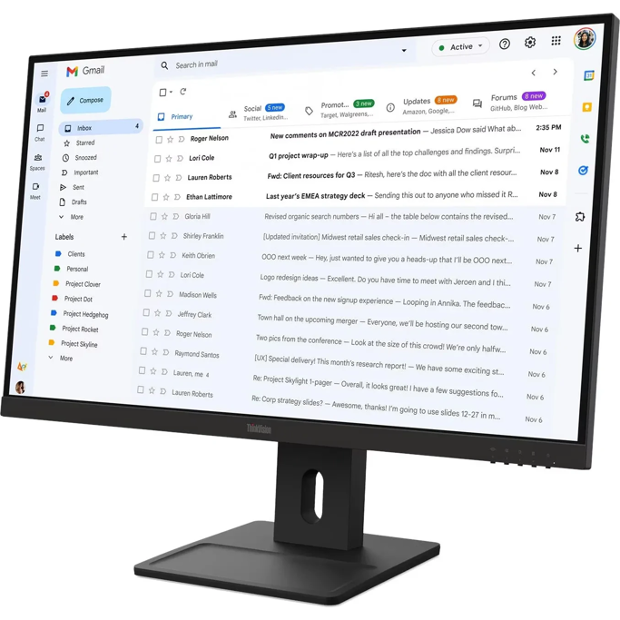 Lenovo ThinkVision E27-40, 27", FHD, IPS, 100Hz, HDMI, DP, VGA, zvučnici, 64BCMAT4EU - Slika 6